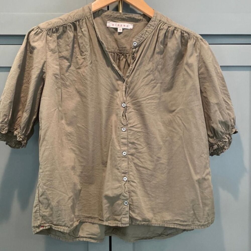 Xirena Women's Green and Khaki Blouse - Picture 4 of 6